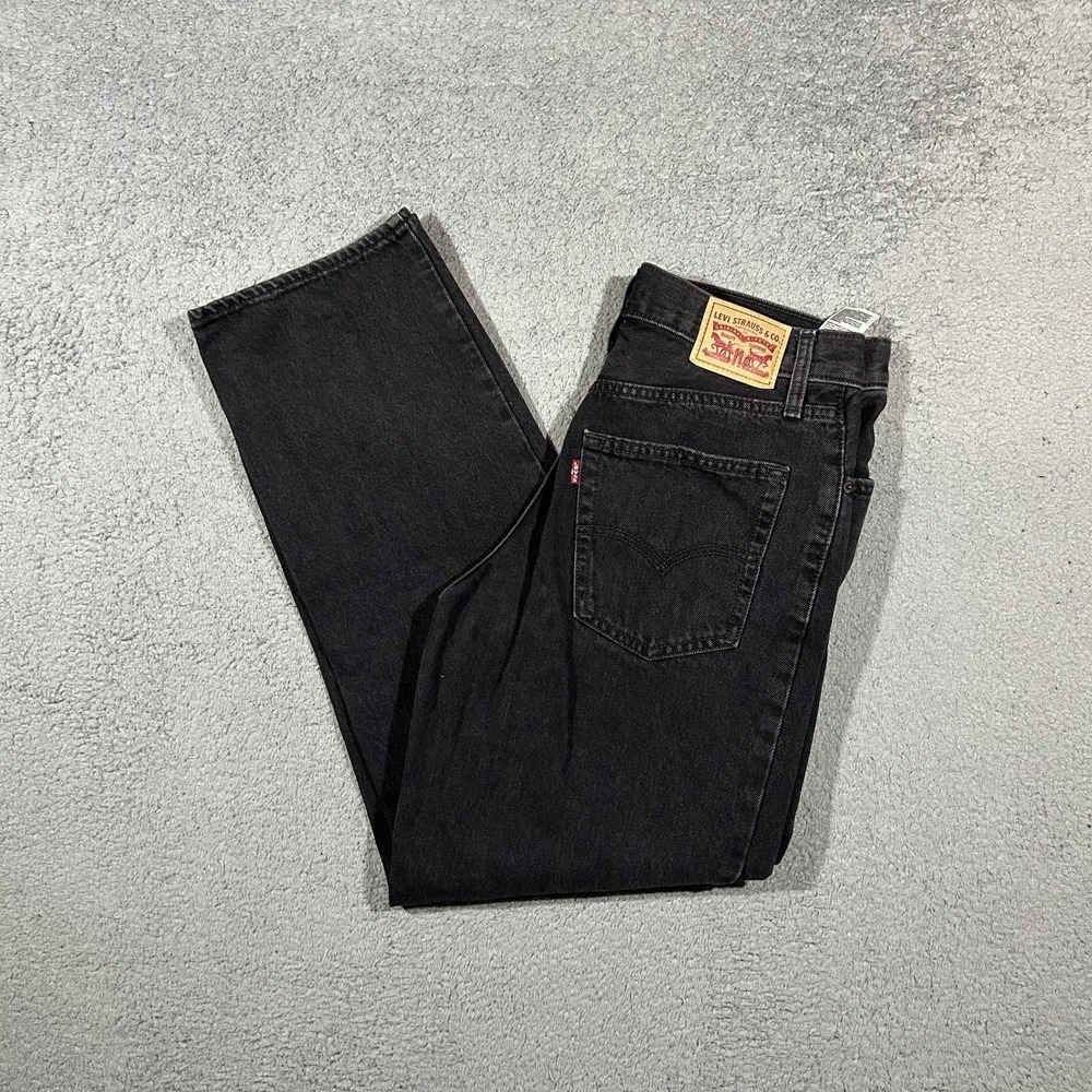 Levi's 94 Baggy Women's 28 Relaxed Loose Fit Straight Leg Jeans Black #2756